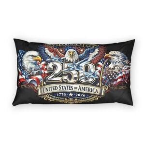 USA 250th Semiquincentennial Anniversary USofA 1776 - 2026 | Cotton Pillow Sham
